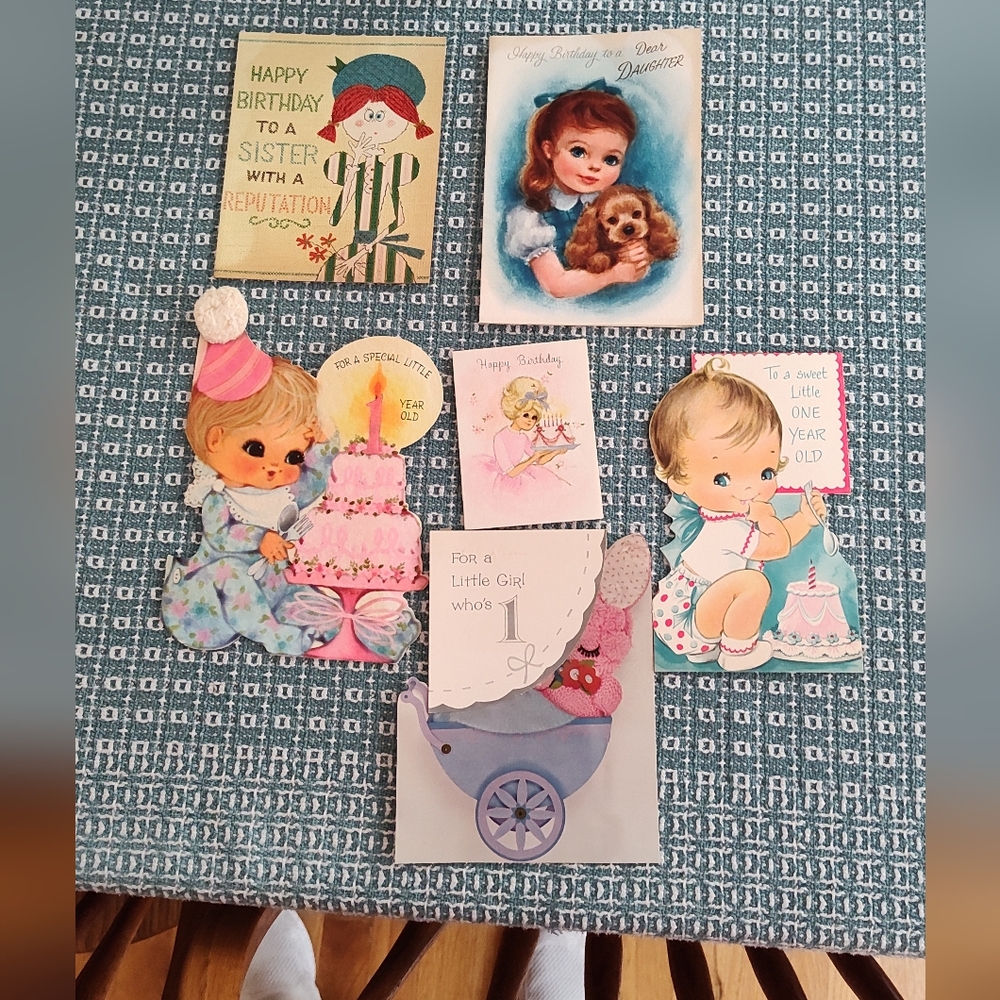 Vintage Used Baby Valentine Christmas Birthday Cards.  Approximately 97 cards - Picture 13 of 16